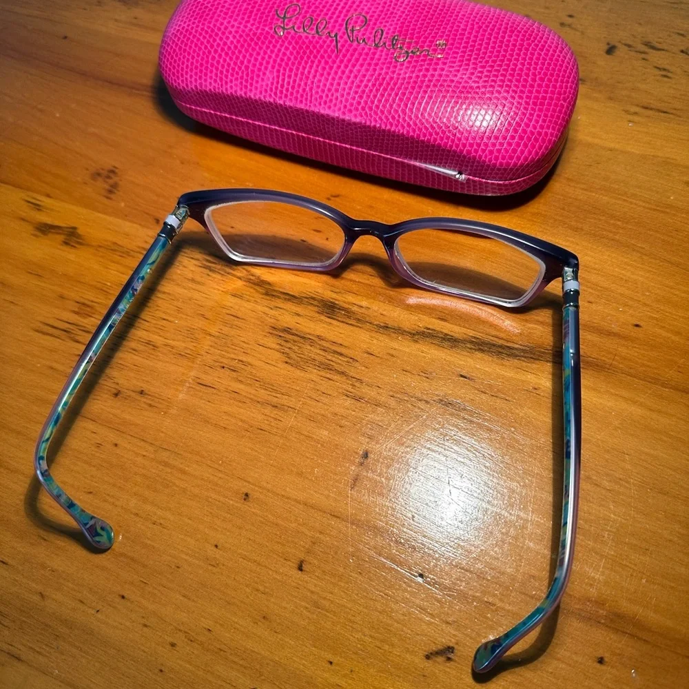 Colorful Fun Preppy Lilly Pulitzer Purple Eyeglasses “Fulton” Size 52-16-135